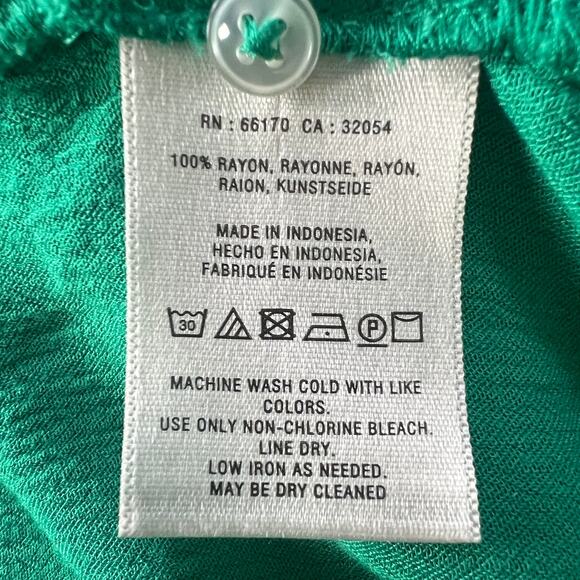 Vanessa Virginia Green Babydoll Long Line Top Size Small - Picture 9 of 10